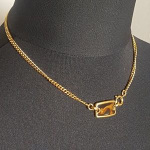 AK Anne Klein Gold Tortoise Collar Necklace Choker